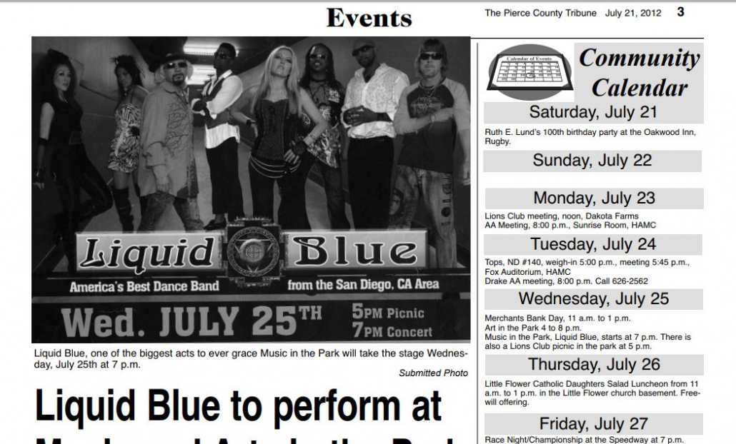 Pierce County Tribune Rug By ND - Liquid Blue