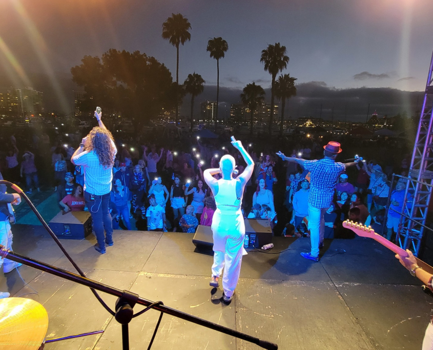 Liquid Blue Party Band celebrating US Independence day in Coronado, CA