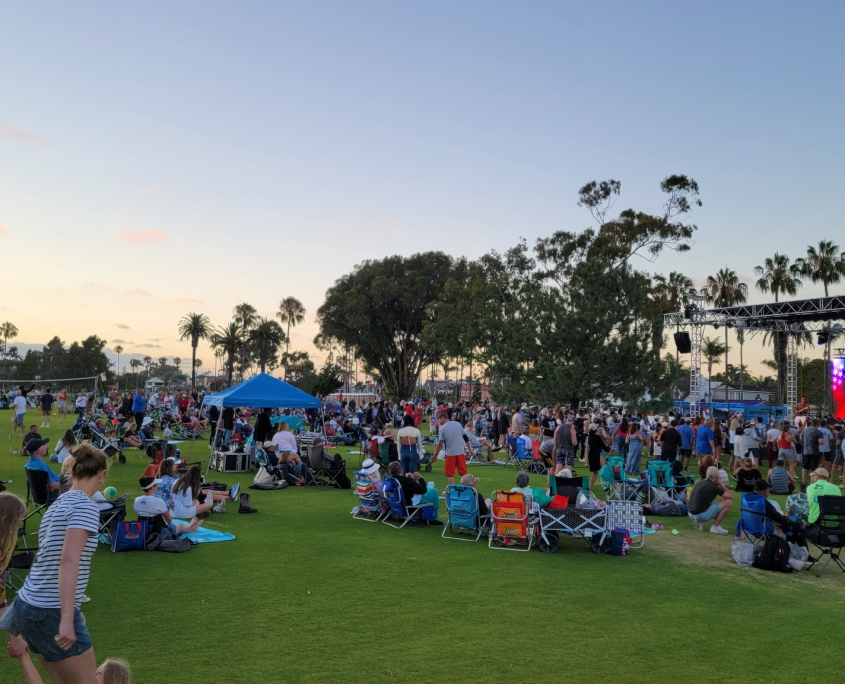 Liquid Blue Party Band celebrating US Independence day in Coronado, CA