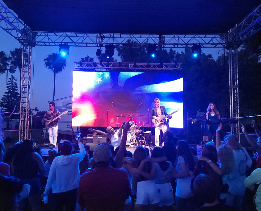 Liquid Blue Party Band celebrating US Independence day in Coronado, CA