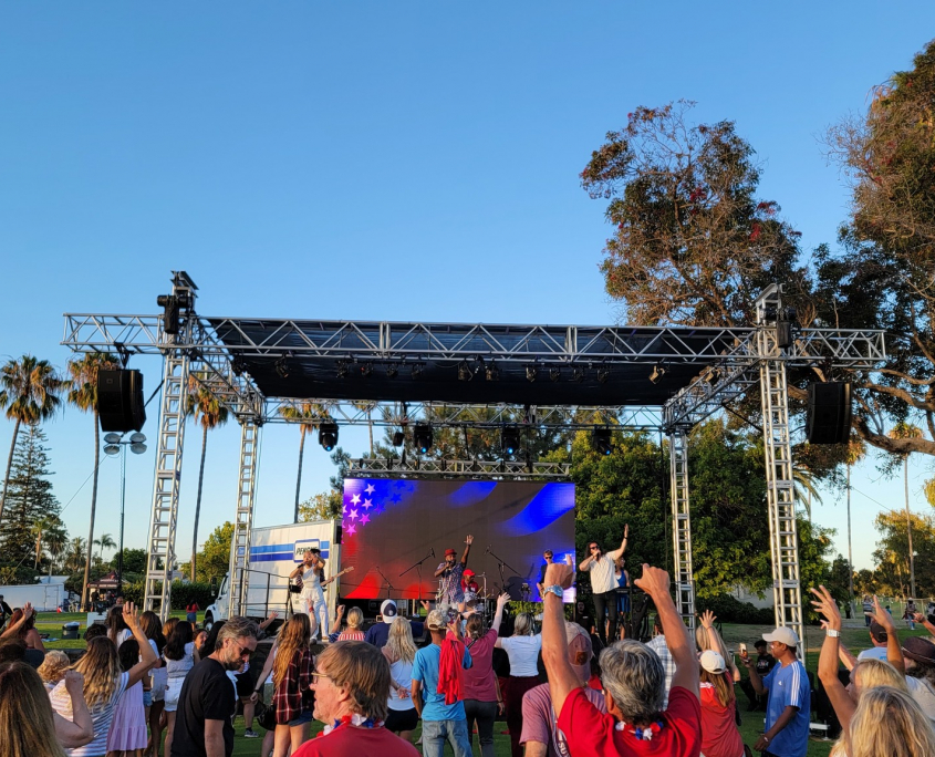 Liquid Blue Party Band celebrating US Independence day in Coronado, CA
